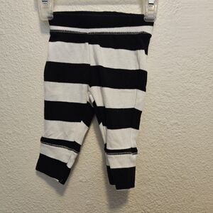 Cloud Island Black and White Striped Leggings